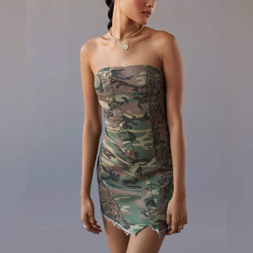 UO Incognito Denim Tube Dress size small